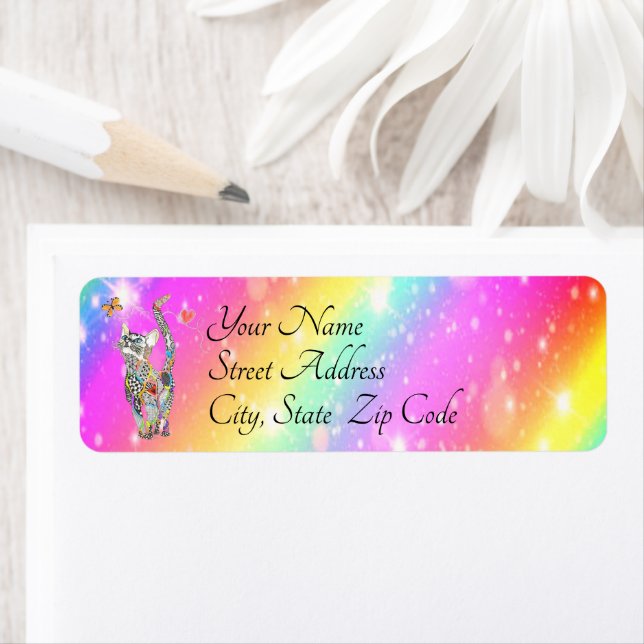 Cute and Coloful Cat Address Labels (Insitu)