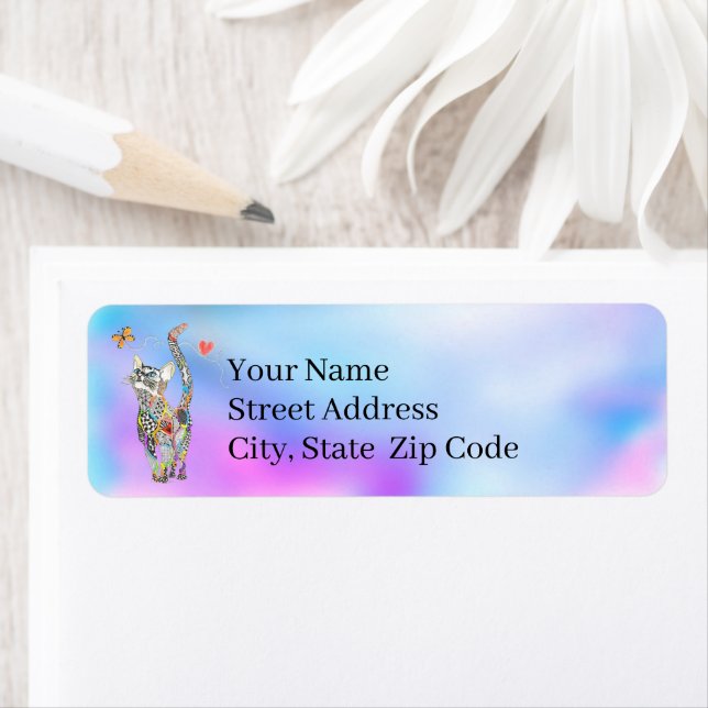 Cute and Coloful Cat Address Labels (Insitu)