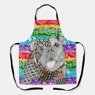 Cute and Colorful English Bulldog Apron