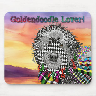 Cute and Colorful Goldendoodle Mousepad