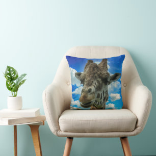 Cute and Colorful Llama Throw Pillow