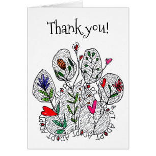 Cute and Colourful Adopt Paw Print Greeting Card
