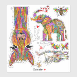 Cute and Colourful Animal Assortment Vinyl