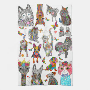 Cute and Colourful Animals Kitchen Towel