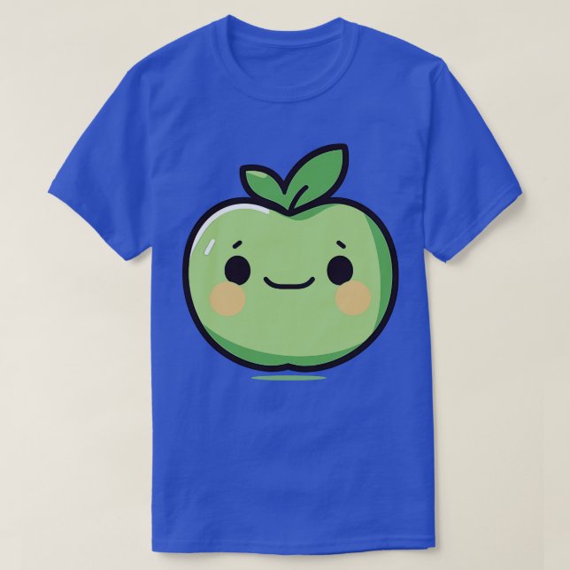 Cute and Colourful Apple Tshirt Design toon Style  (Design Front)