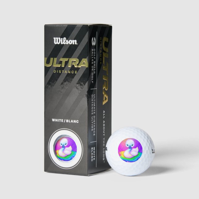 Cute and Colourful Baby Swan Golf Balls (Packaging)