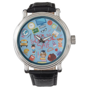 Cute and Colourful Back to School Cartoon Watch