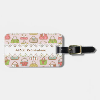 Cute and Colourful Bags Illustration Pattern Luggage Tag