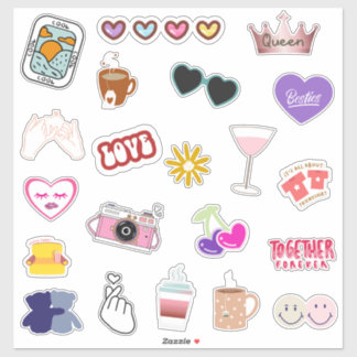 Cute and Colourful Best Friend Sticker Pack