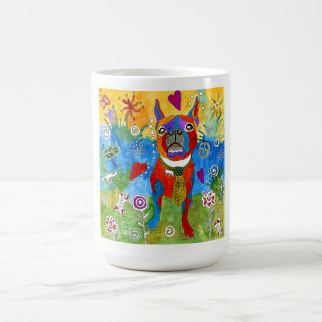 Cute and Colourful Boston Terrier Mug (Center)