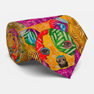 Cute and Colourful Boston Terrier Pop Art Neck Tie