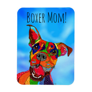 Cute and Colourful Boxer Magnet 3"x4"