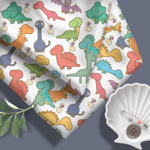 Cute and Colourful Cartoon Dinosaurs ID459 Fabric