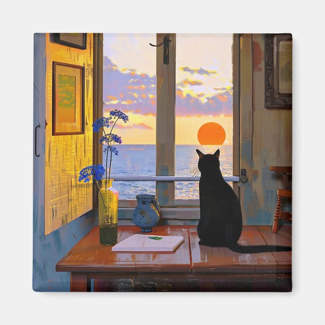 Cute and Colourful Cat Lover Magnet (Front)