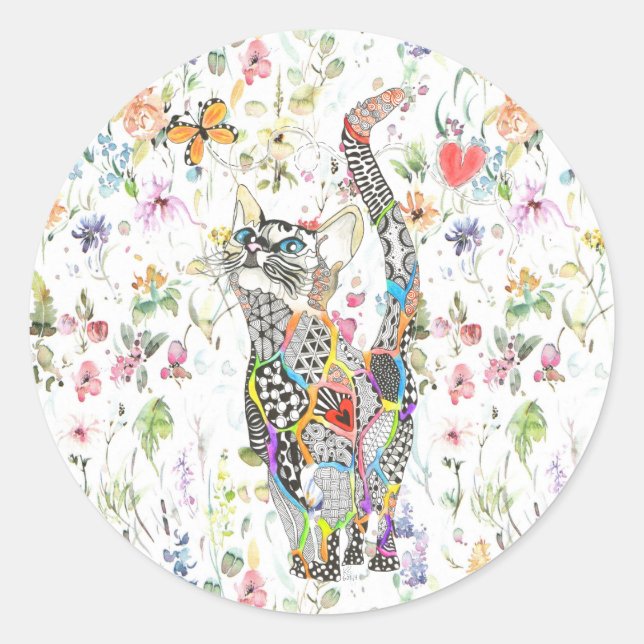 Cute and Colourful Cat Stickers (Front)