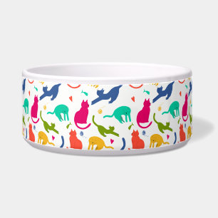 Cute and Colourful Cat's Playing Food Bowl