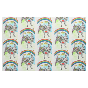 Cute and Colourful Chihuahua Fabric