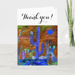 Cute and Colourful Desert Cat Greeting Card