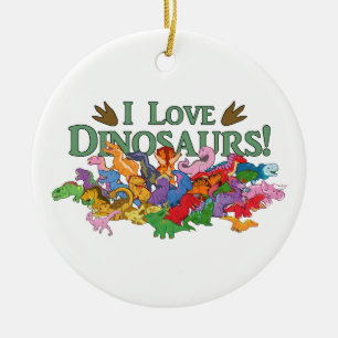 Cute and Colourful Dinosaurs Ceramic Ornament