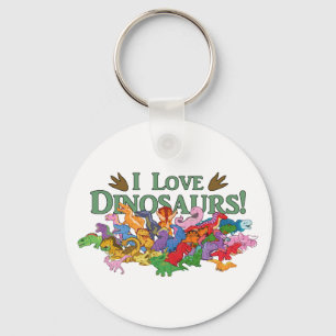 Cute and Colourful Dinosaurs Key Ring