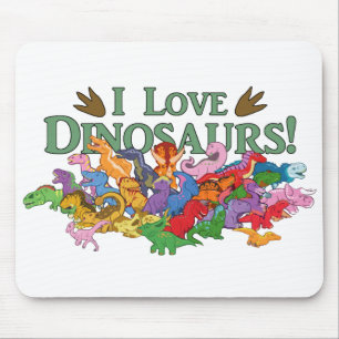 Cute and Colourful Dinosaurs Mouse Pad