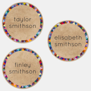 Cute And Colourful Elegant Personalised Name Schoo