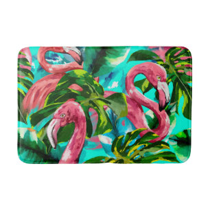 Cute and Colourful Flamingo Bath Mat