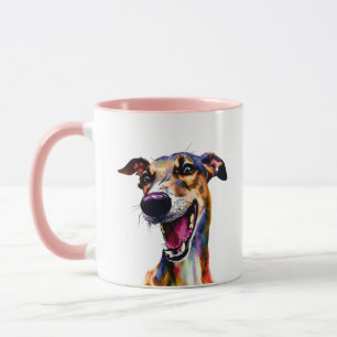 Cute and colourful Galgo Portrait Mug