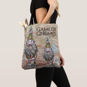 Cute and Colourful Game of Gnomes Tote Bag