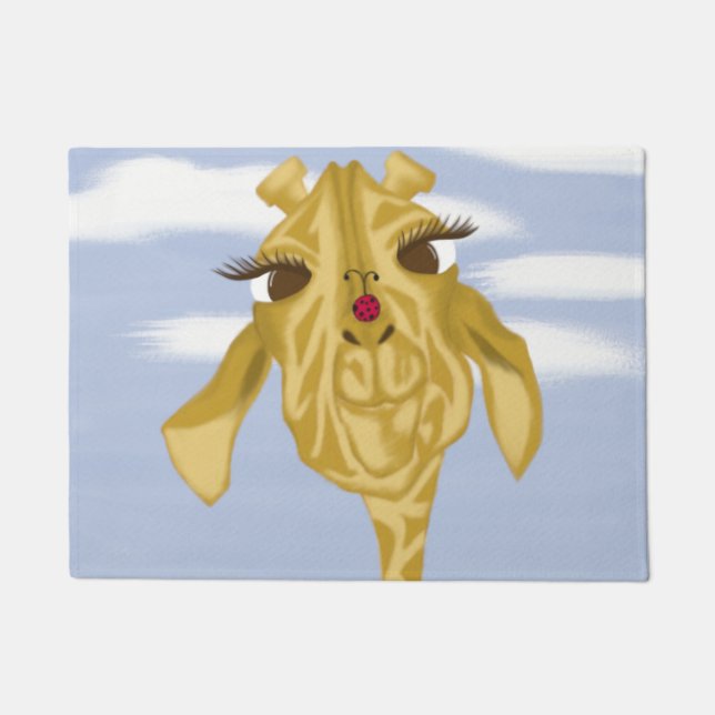 Cute And Colourful Giraffe Doormat (Front)