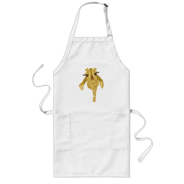 Cute And Colourful Giraffe Long Apron (Front)