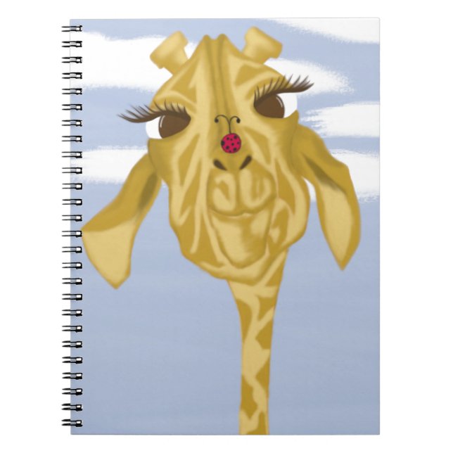 Cute And Colourful Giraffe Notebook (Front)