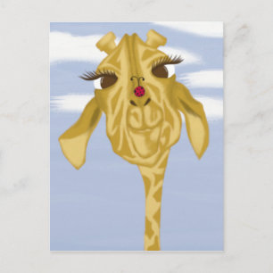 Cute And Colourful Giraffe Postcard