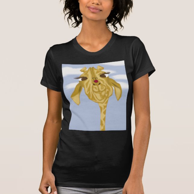 Cute And Colourful Giraffe T-Shirt (Front)