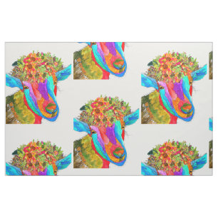 Cute and Colourful Goat Fabric