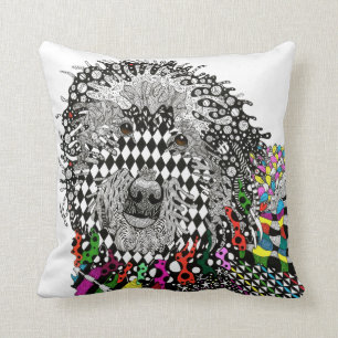 Cute and Colourful Goldendoodle Decorative Pillow