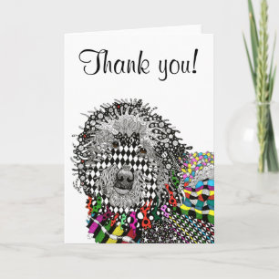 Cute and Colourful Goldendoodle Greeting Card