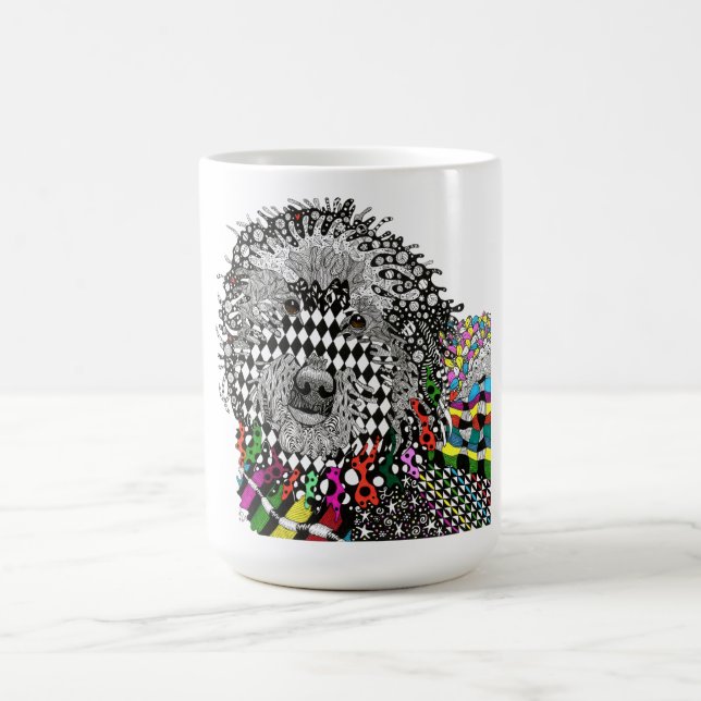 Cute and Colourful Goldendoodle Mug (Center)