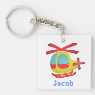 Cute and Colourful Helicopter for Kids Key Ring