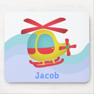 Cute and Colourful Helicopter for Kids Mouse Pad