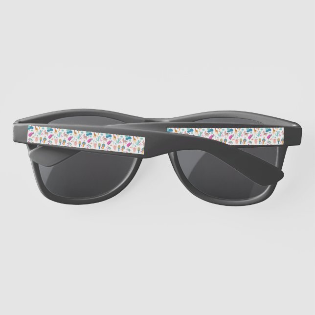 Cute and Colourful Jungle Animals Pattern Sunglasses (Back)