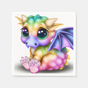 Cute and Colourful Kawaii Baby Dargon Napkin