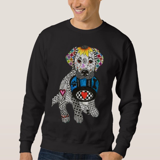Cute and Colourful Labrador Retriever Sweatshirt (Front)