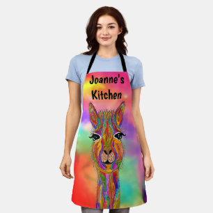 Cute and Colourful Llama Apron