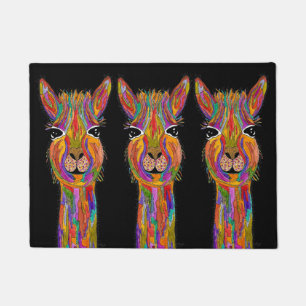 Cute and Colourful Llama Door Mat 18" x 24"