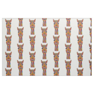Cute and Colourful Llama Fabric