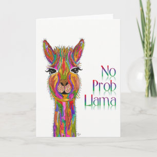 Cute and Colourful Llama Greeting Card