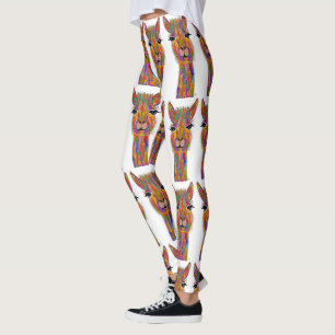Cute and Colourful Llama Leggings