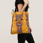 Cute and Colourful Llama Tote Bag