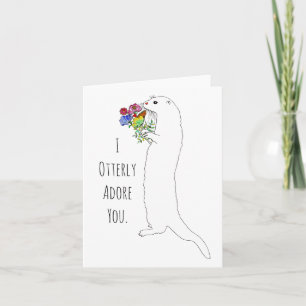 Cute and Colourful Otter Greeting Card
